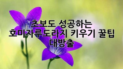 🏡 초보도 성공하는 호미자루도라지 키우기 🌱꿀팁 대방출!