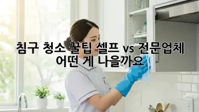 침구 청소 꿀팁: 셀프 vs 전문업체, 어떤 게 나을까요?